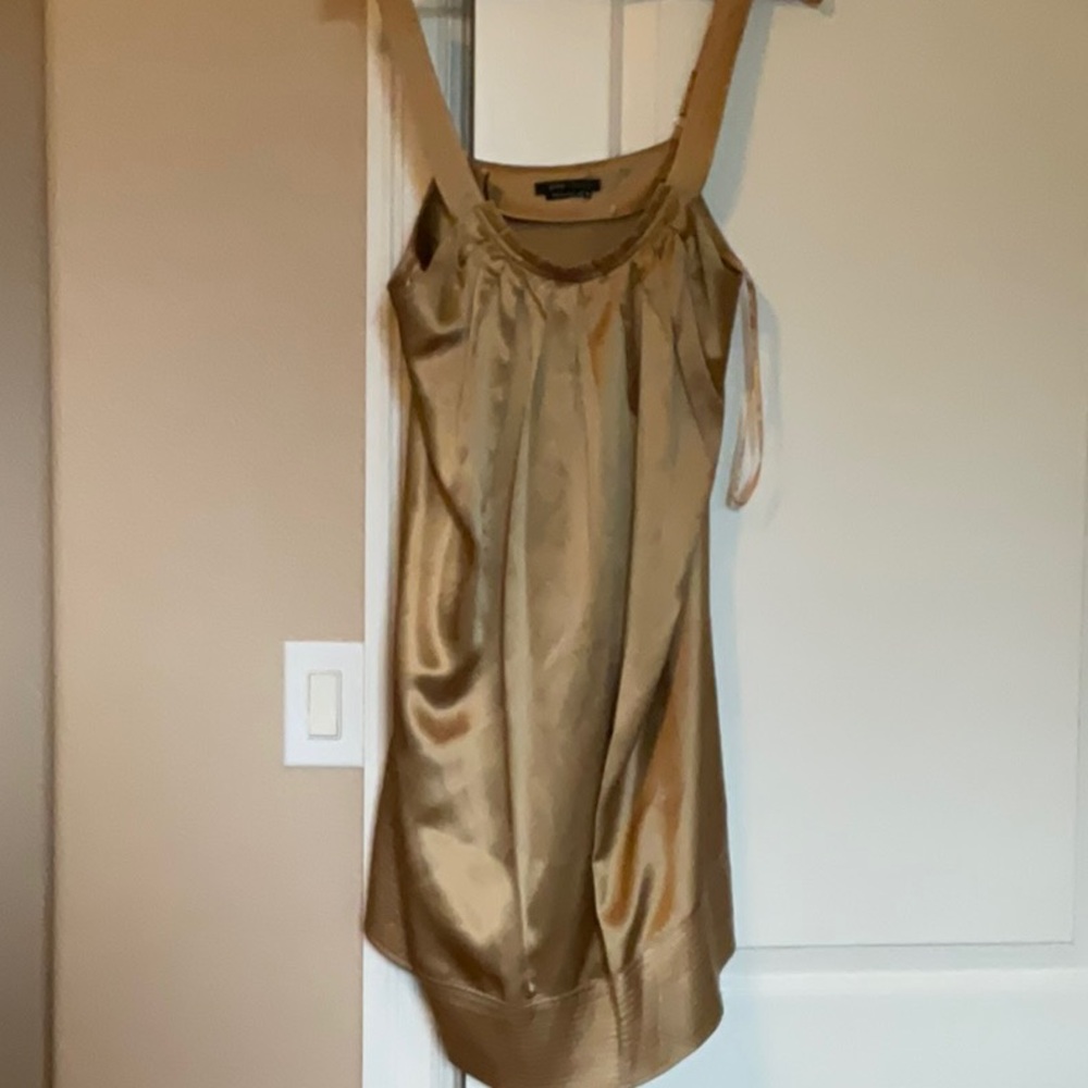 Gold Color Woven Dress medium